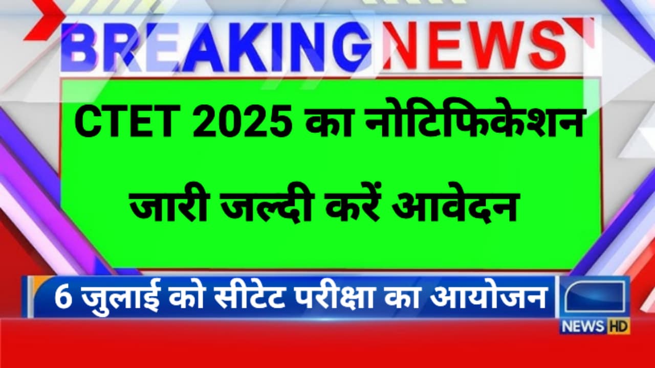 CTET Notification Date Out